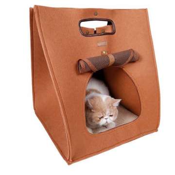 Waimaotong Hot selling can custom 100% polyester felt cute Pet Beds cat bed